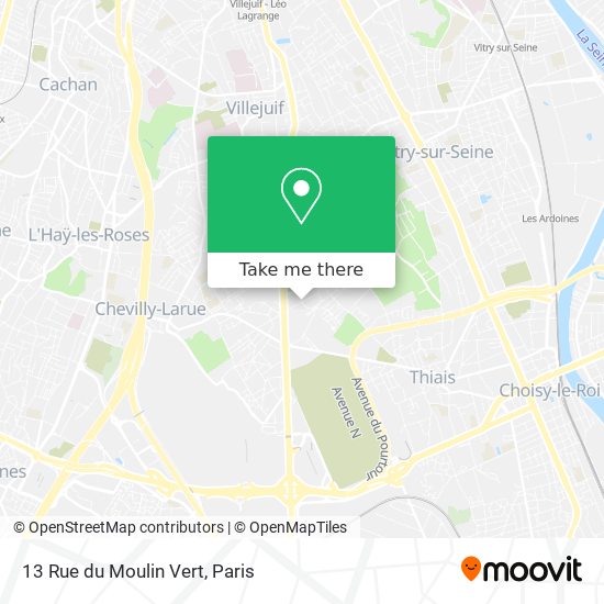 Mapa 13 Rue du Moulin Vert