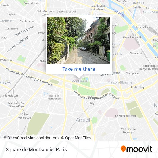 Mapa Square de Montsouris