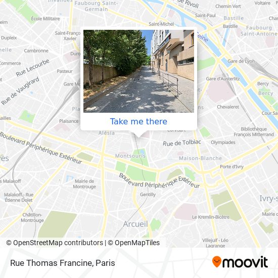 Mapa Rue Thomas Francine