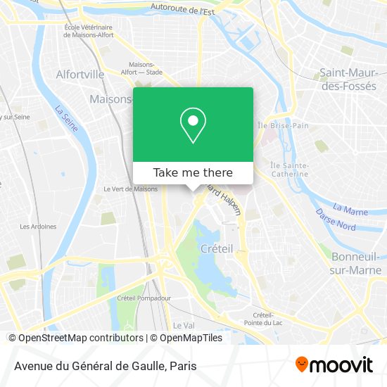 Mapa Avenue du Général de Gaulle