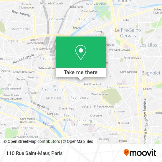 Mapa 110 Rue Saint-Maur