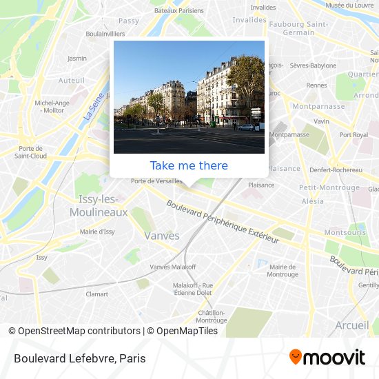 Boulevard Lefebvre map
