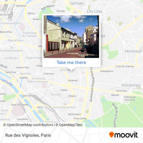 Rue des Vignoles map