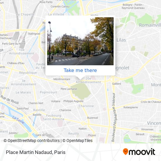 Mapa Place Martin Nadaud