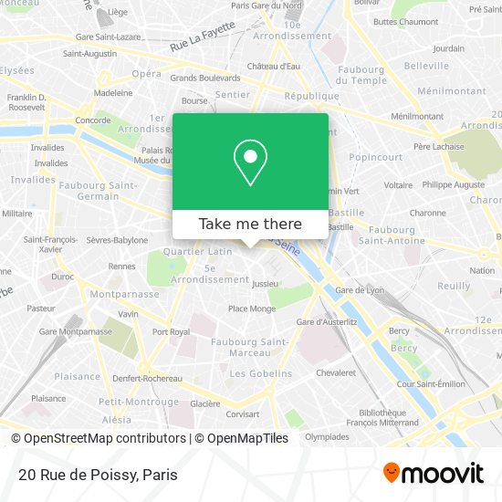 Mapa 20 Rue de Poissy