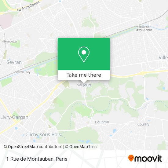 Mapa 1 Rue de Montauban