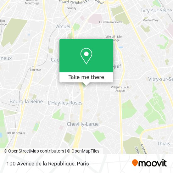 Mapa 100 Avenue de la République