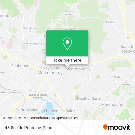 Mapa 43 Rue de Pontoise