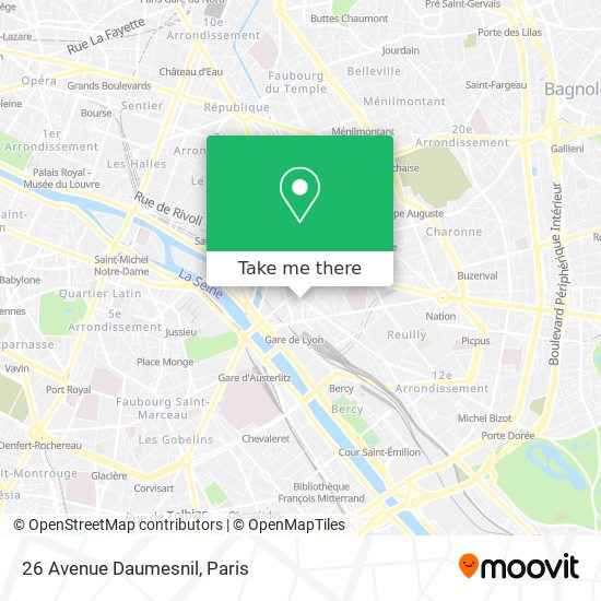 26 Avenue Daumesnil map