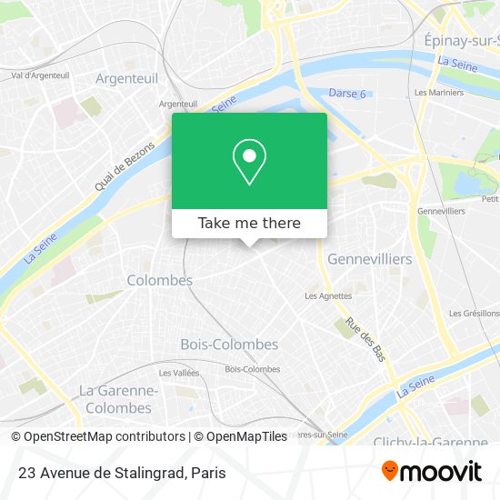 Mapa 23 Avenue de Stalingrad