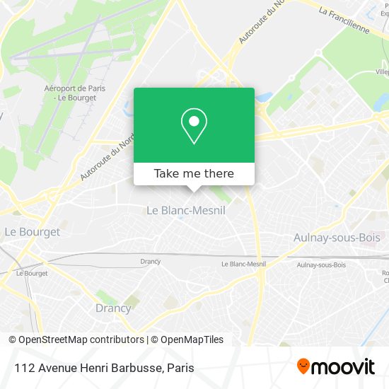 Mapa 112 Avenue Henri Barbusse