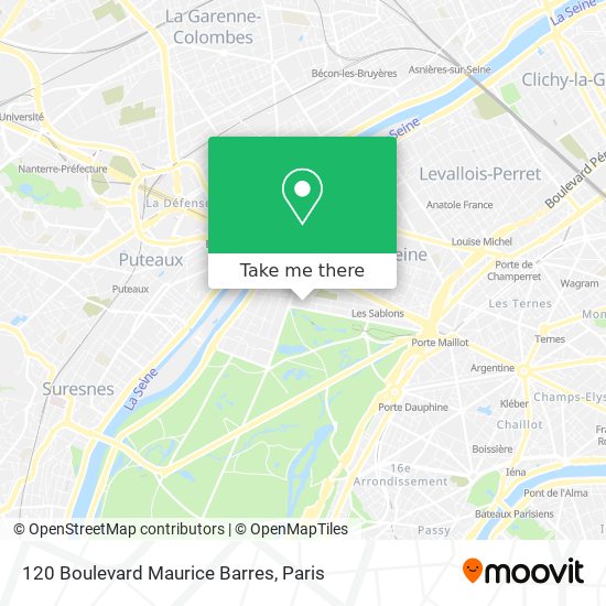 Mapa 120 Boulevard Maurice Barres