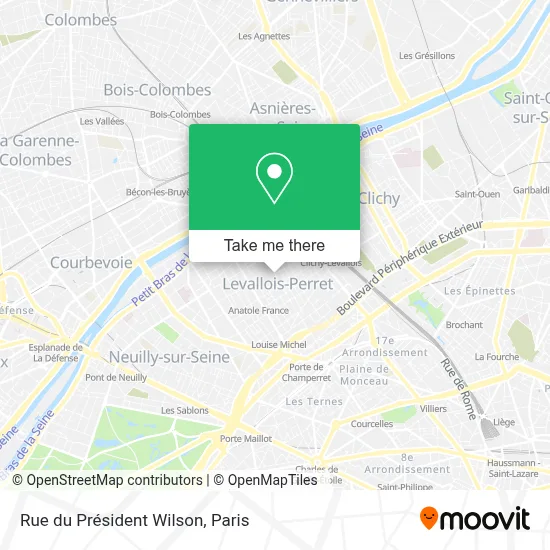 Rue du Président Wilson map