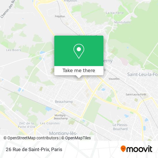 Mapa 26 Rue de Saint-Prix