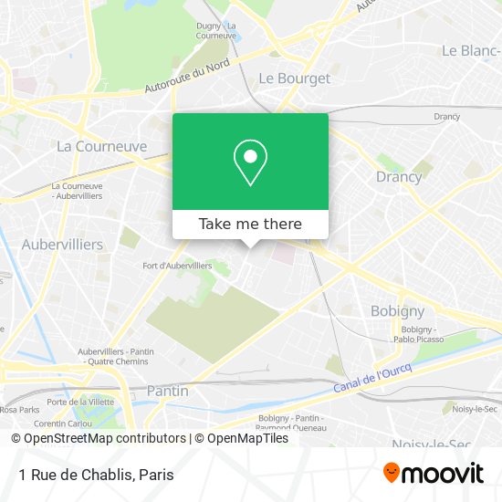 Mapa 1 Rue de Chablis