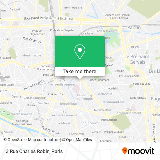 Mapa 3 Rue Charles Robin