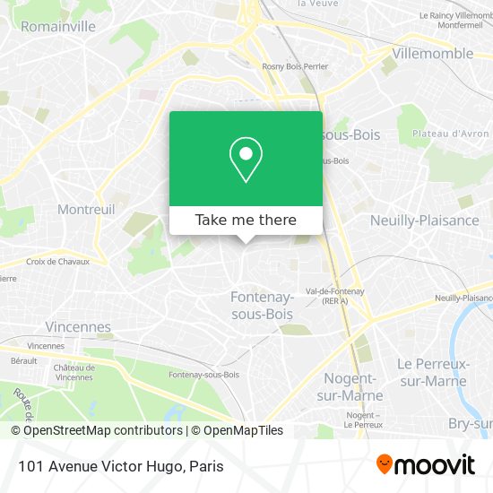 Mapa 101 Avenue Victor Hugo