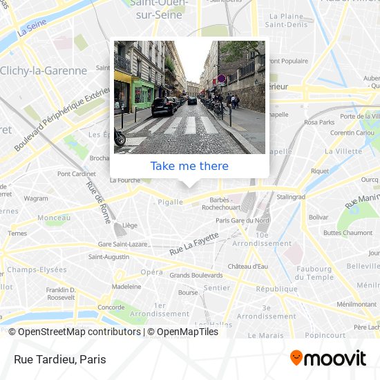 Mapa Rue Tardieu