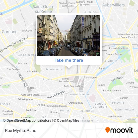 Mapa Rue Myrha