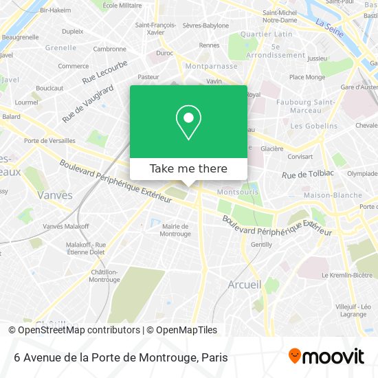 6 Avenue de la Porte de Montrouge map