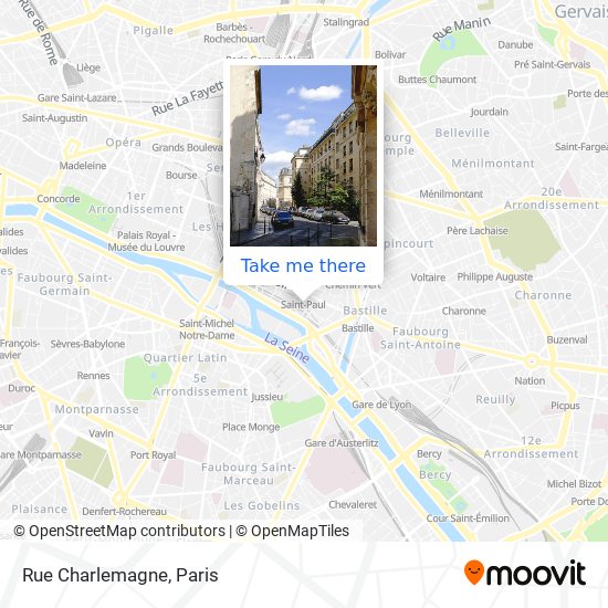 Mapa Rue Charlemagne