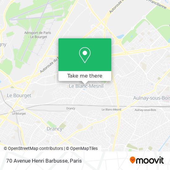 70 Avenue Henri Barbusse map