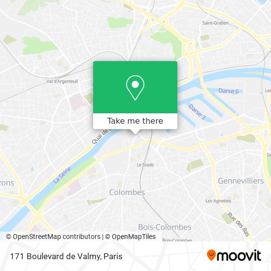 Mapa 171 Boulevard de Valmy