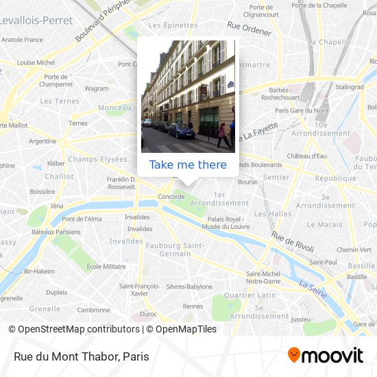 Mapa Rue du Mont Thabor