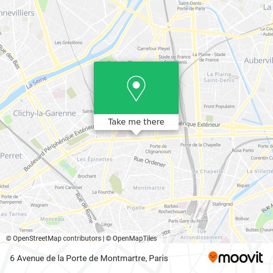6 Avenue de la Porte de Montmartre map
