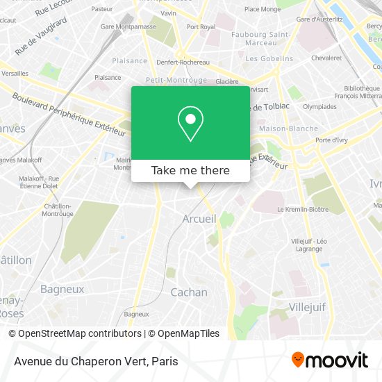 Mapa Avenue du Chaperon Vert