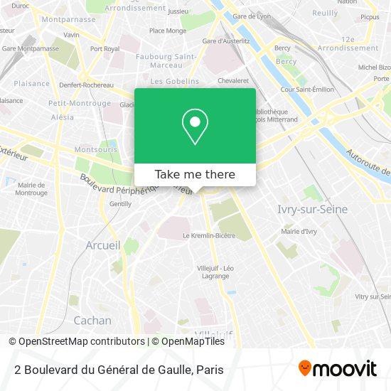 Mapa 2 Boulevard du Général de Gaulle