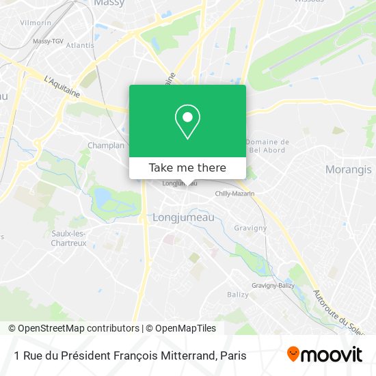 Mapa 1 Rue du Président François Mitterrand
