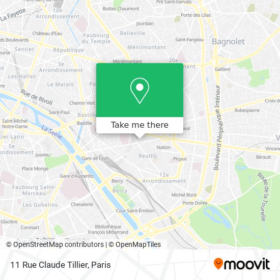 Mapa 11 Rue Claude Tillier