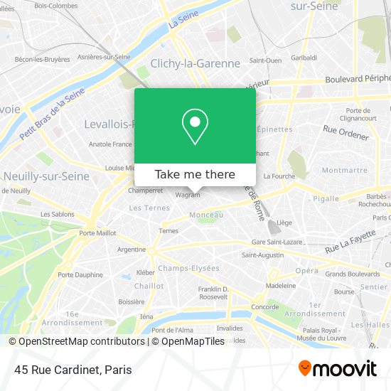 Mapa 45 Rue Cardinet