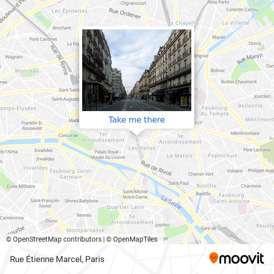 Mapa Rue Étienne Marcel