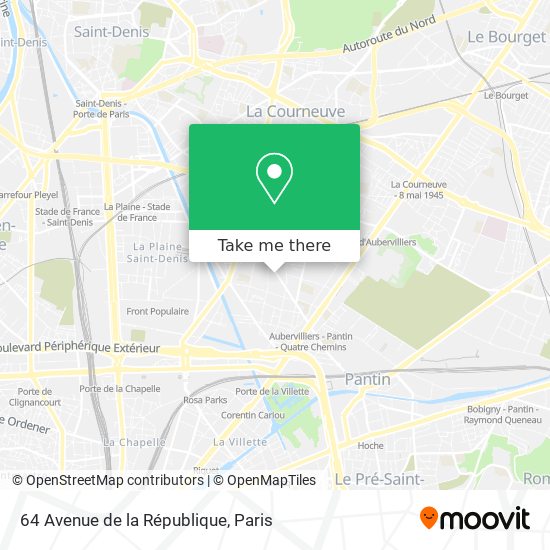 64 Avenue de la République map