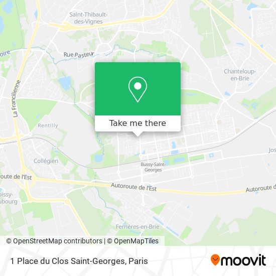 Mapa 1 Place du Clos Saint-Georges