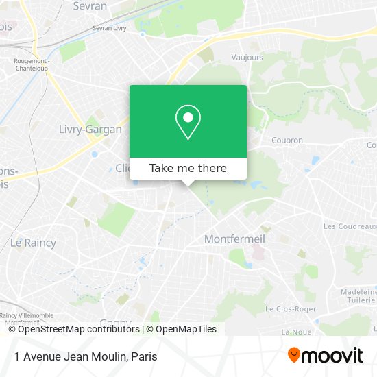 Mapa 1 Avenue Jean Moulin