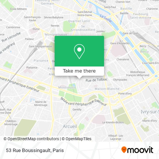 Mapa 53 Rue Boussingault