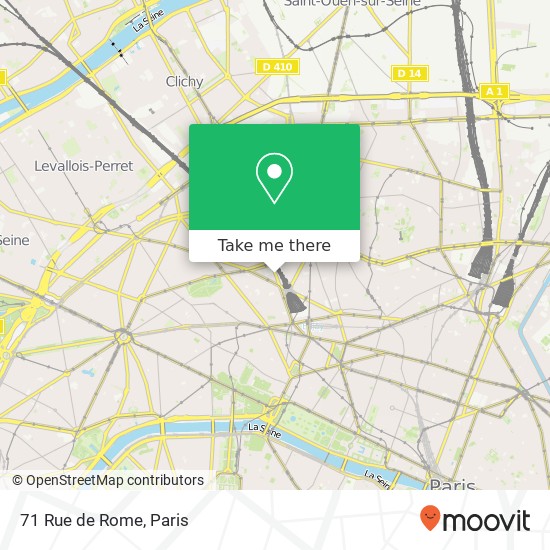 Mapa 71 Rue de Rome