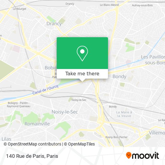 Mapa 140 Rue de Paris