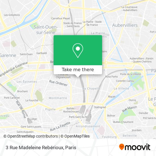 Mapa 3 Rue Madeleine Rebérioux