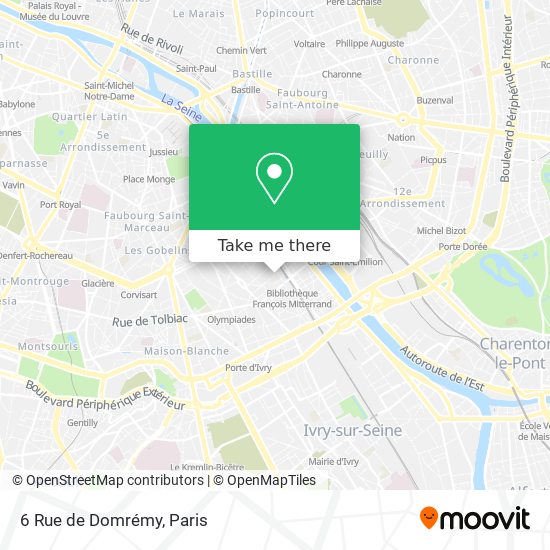 Mapa 6 Rue de Domrémy