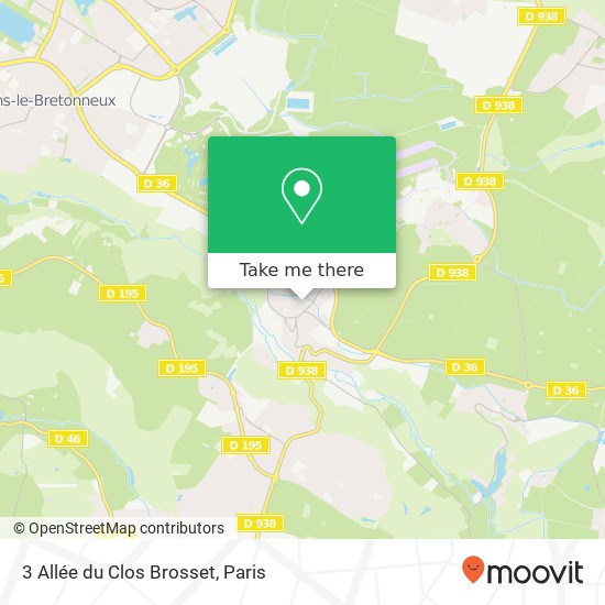 Mapa 3 Allée du Clos Brosset