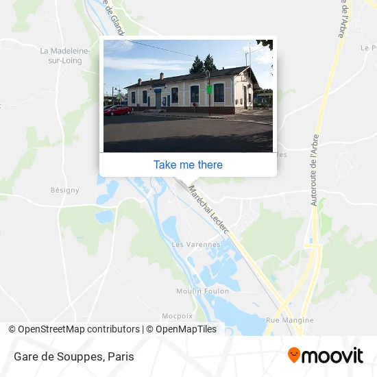 Gare de Souppes map