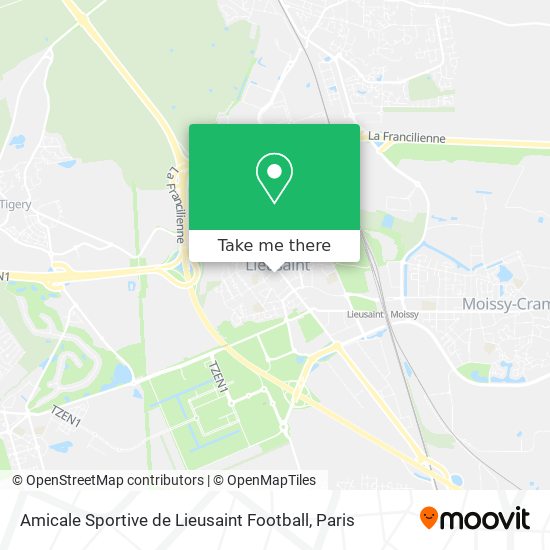 Mapa Amicale Sportive de Lieusaint Football