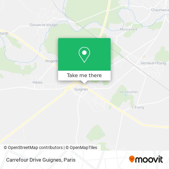 Carrefour Drive Guignes map