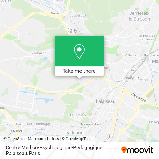 Mapa Centre Médico-Psychologique-Pédagogique Palaiseau