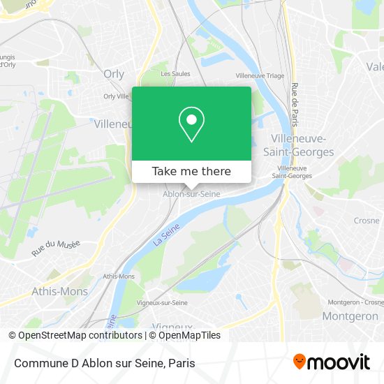 Commune D Ablon sur Seine map