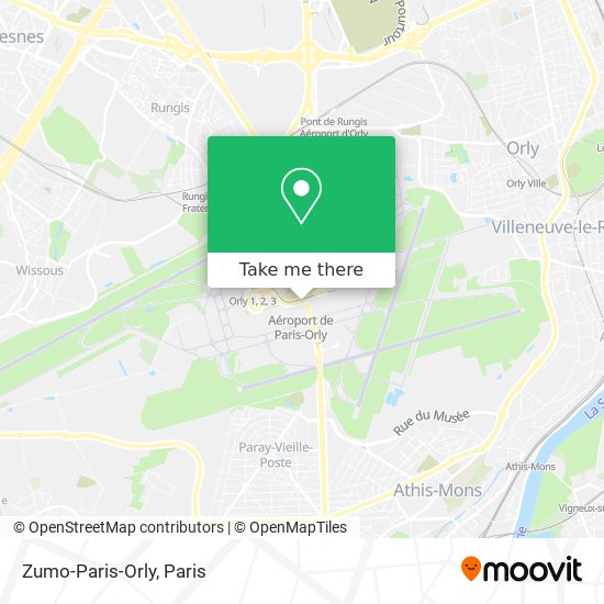 Mapa Zumo-Paris-Orly